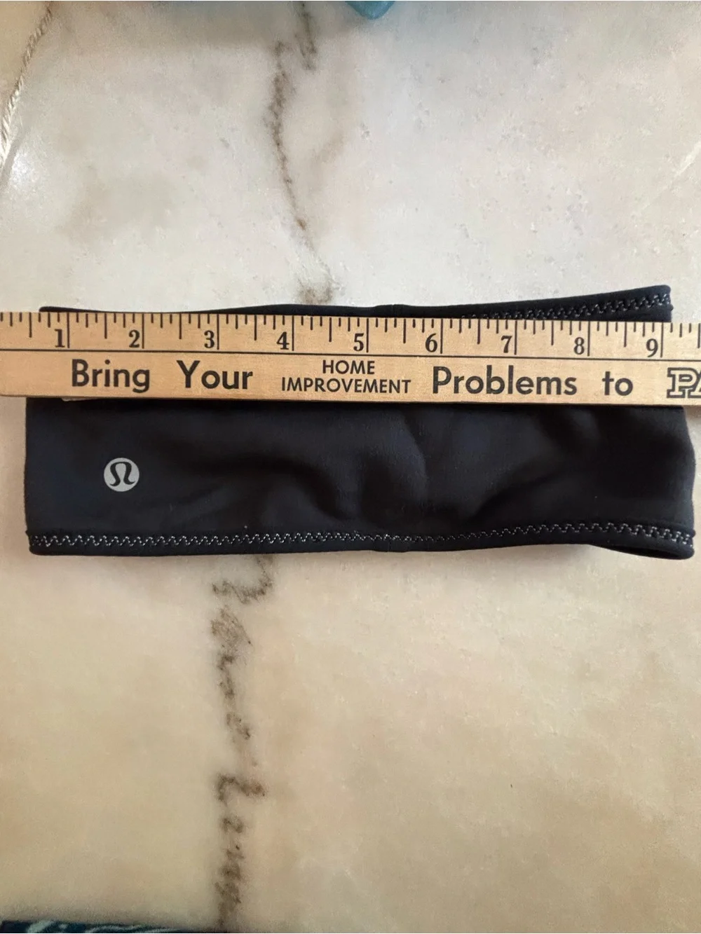 lululemon athletica Black Stretch Headband with Logo